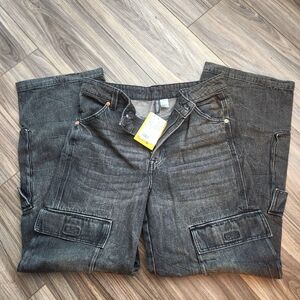 Women's Cargo wide leg denim